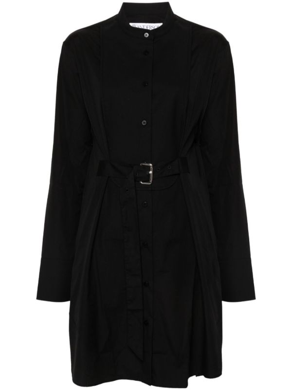 browns JW Anderson Black Belted Cotton Dress | Browns Day Dresses