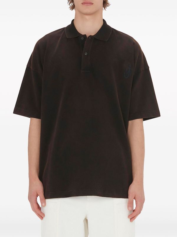 Browns JW Anderson Brown Logo-Embroidered Polo Shirt | Browns Polo Shirts