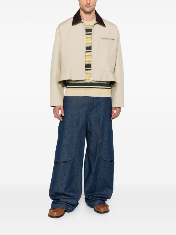 Browns JW Anderson Curved-hem Cotton Jacket | Browns Lightweight Jackets