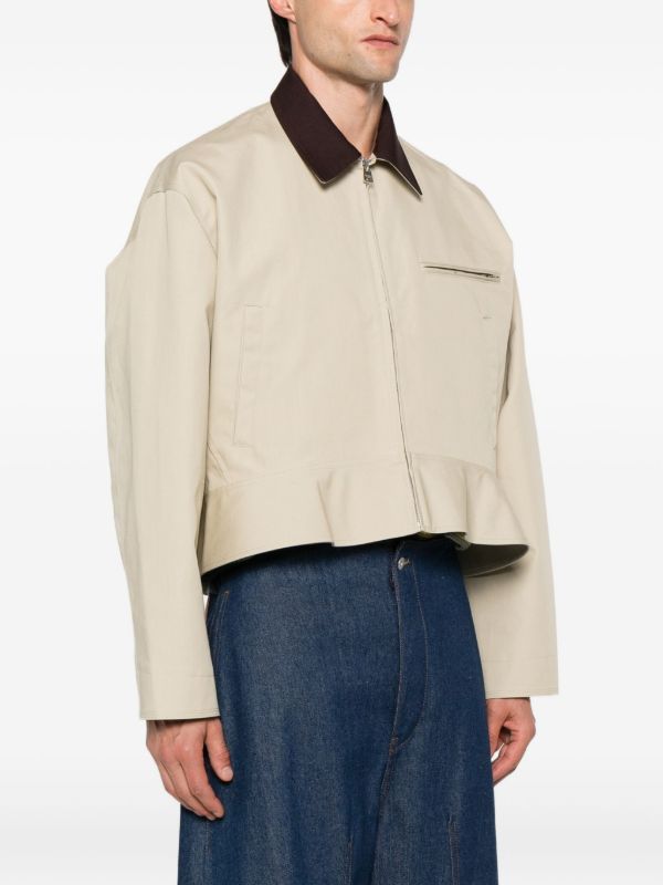 Browns JW Anderson Curved-hem Cotton Jacket | Browns Lightweight Jackets