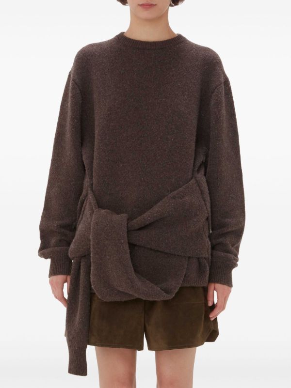 Browns JW Anderson Draped Tie-Front Sweater | Browns Knitted Sweaters