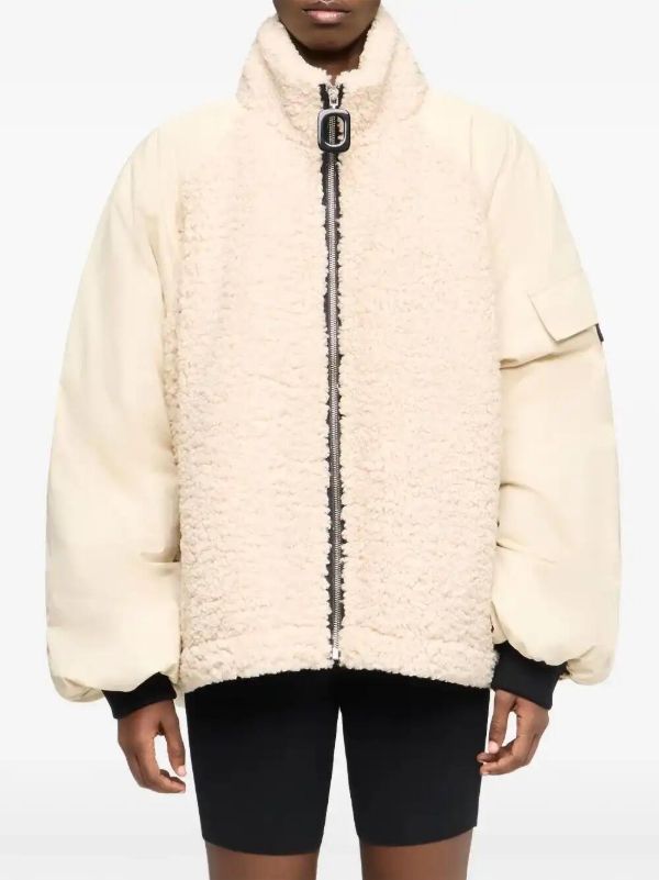 Browns JW Anderson Neutrals Panelled Fleece Jacket | Browns Varsity Jackets