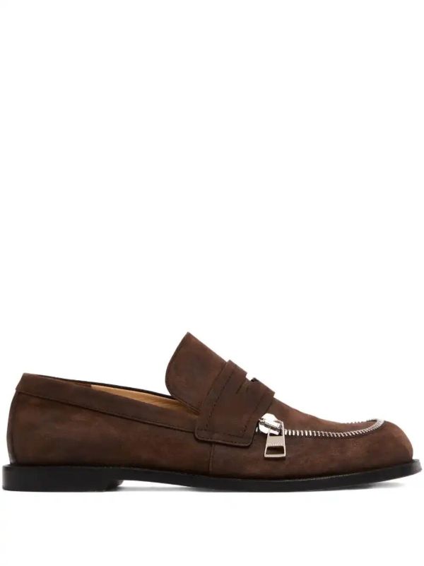 browns JW Anderson suede biker loafers | Browns Loafers