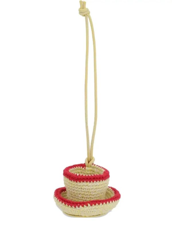 browns JW Anderson tea cup bag charm | Browns Keyrings & Chains