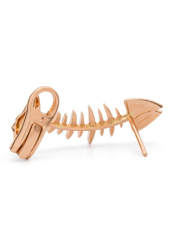 Browns Kamushki 18K Rose Gold Wishbone Ruby Ear Cuff | Browns Fine Earrings