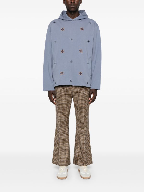 Browns Kartik Research Geometric-Embroidered Hoodie | Browns Hoodies