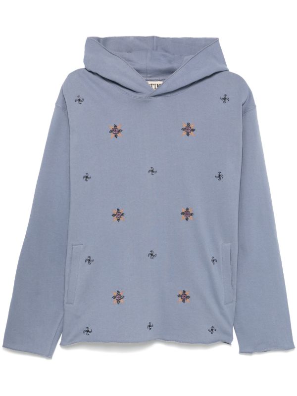 browns Kartik Research Geometric-Embroidered Hoodie | Browns Hoodies