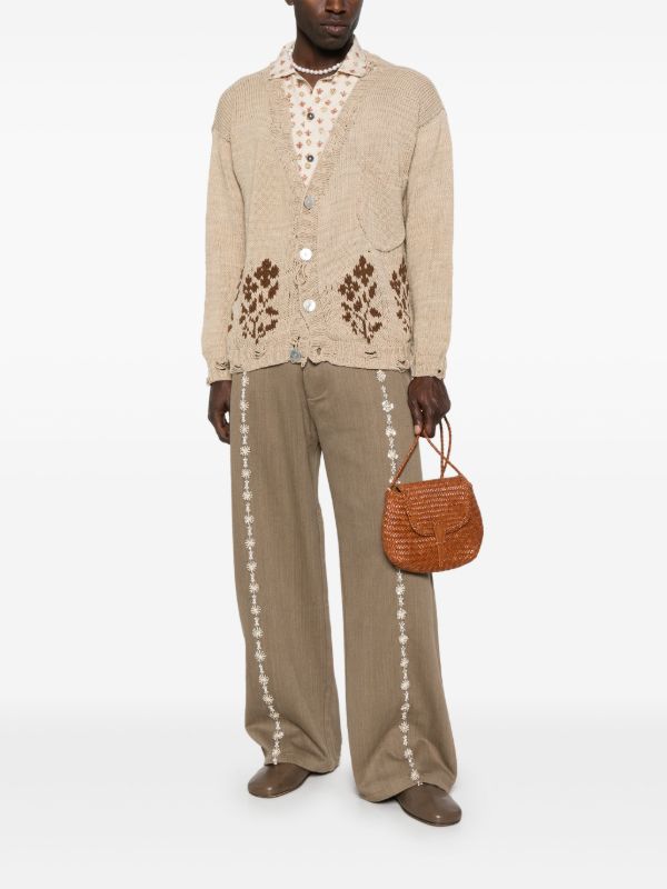 Browns Kartik Research Intarsia-knit Cardigan | Browns Cardigans