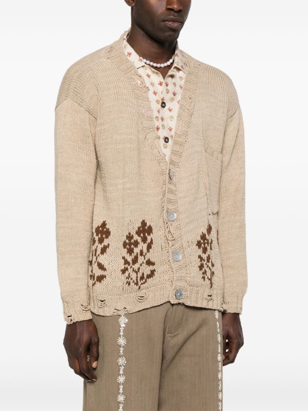 Browns Kartik Research Intarsia-knit Cardigan | Browns Cardigans