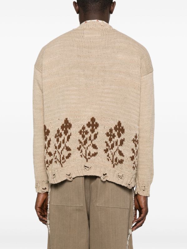 Browns Kartik Research Intarsia-knit Cardigan | Browns Cardigans