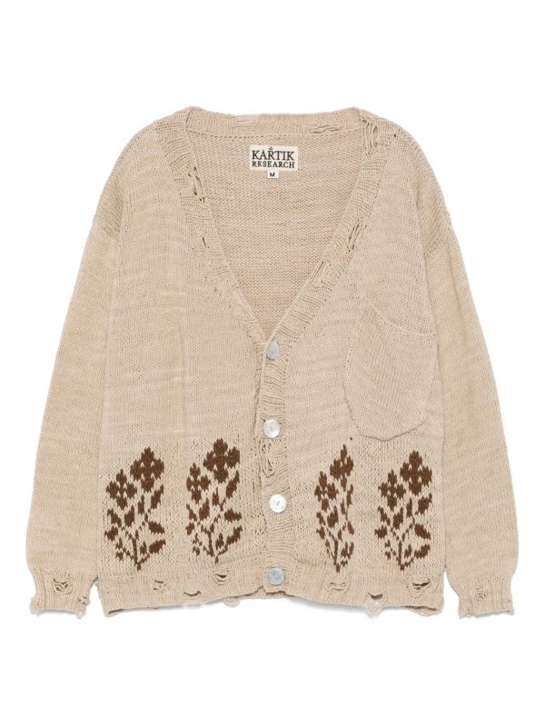 browns Kartik Research intarsia-knit cardigan | Browns Cardigans