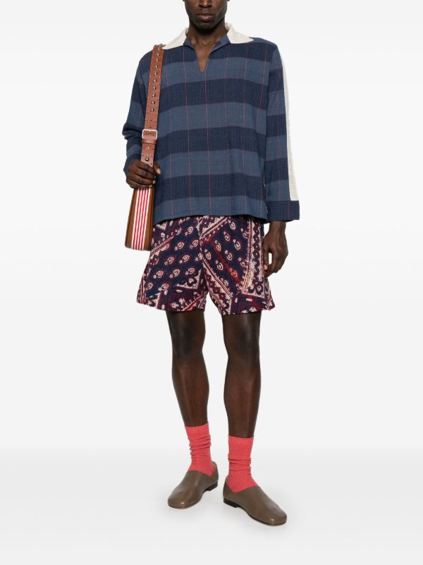 Browns Kartik Research Patchwork-design Shorts | Browns Bermuda Shorts