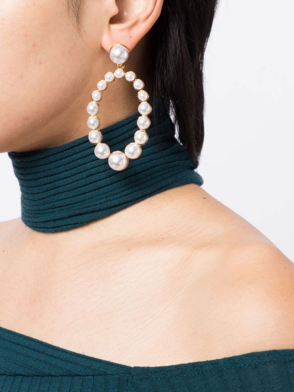 Browns Kenneth Jay Lane Gold-Plated Pearl Drop Earrings | Browns Earrings