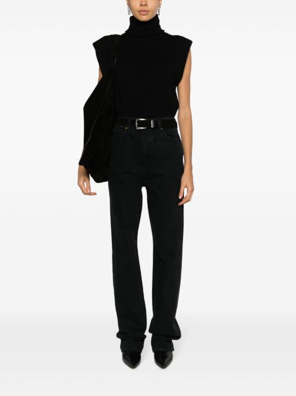 Browns KHAITE Black The Danielle Straight-leg Jeans | Browns Straight-Leg Jeans