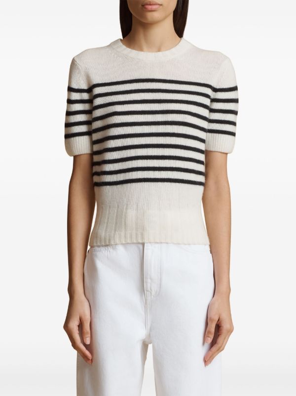 Browns KHAITE White Luphia Cashmere Knitted Top | Browns Knitted Tops