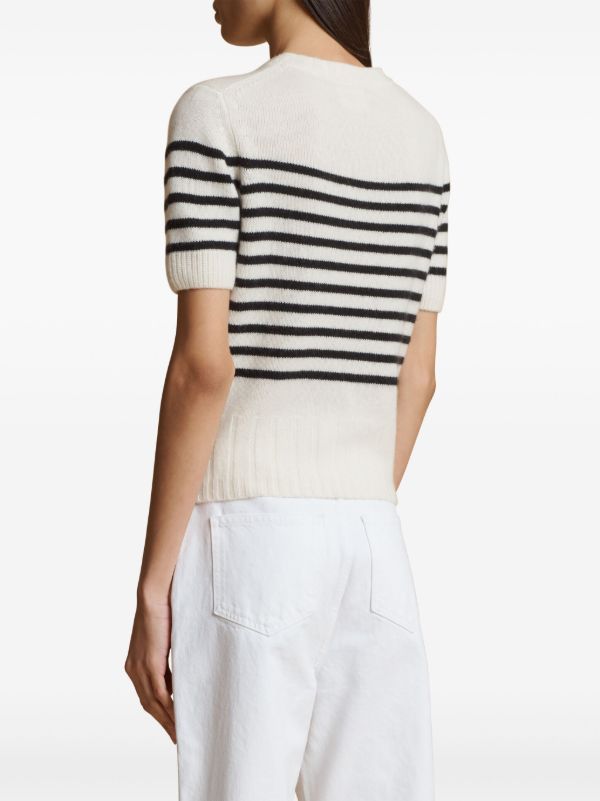 Browns KHAITE White Luphia Cashmere Knitted Top | Browns Knitted Tops