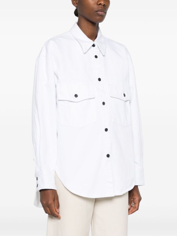 Browns KHAITE White Mahmet Cotton Denim Shirt | Browns Shirts