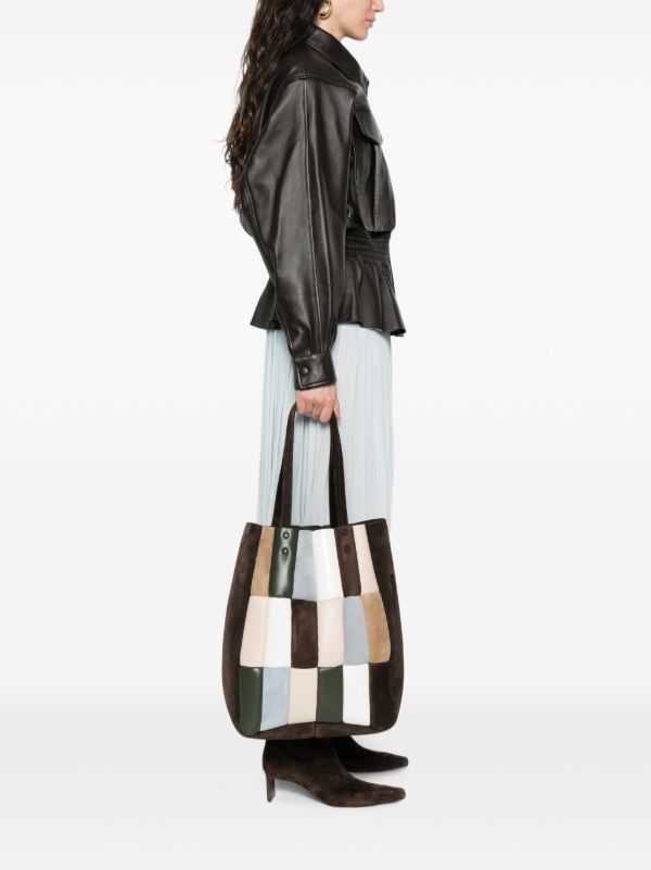 Browns KHAITE Zoe Patchwork Suede Tote Bag | Browns Tote Bags