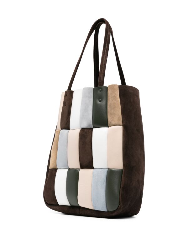 Browns KHAITE Zoe Patchwork Suede Tote Bag | Browns Tote Bags