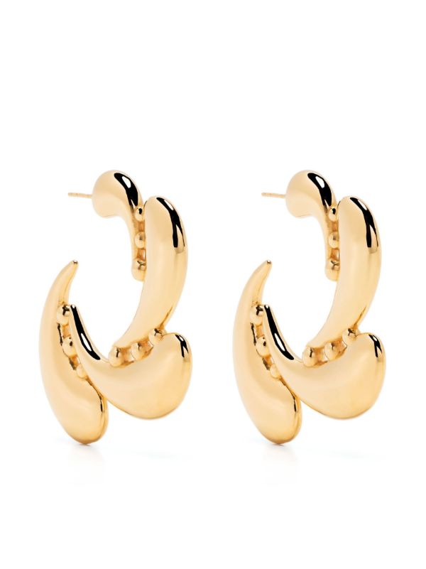 browns KHIRY gold vermeil Talon Coalition hoop earrings | Browns Earrings