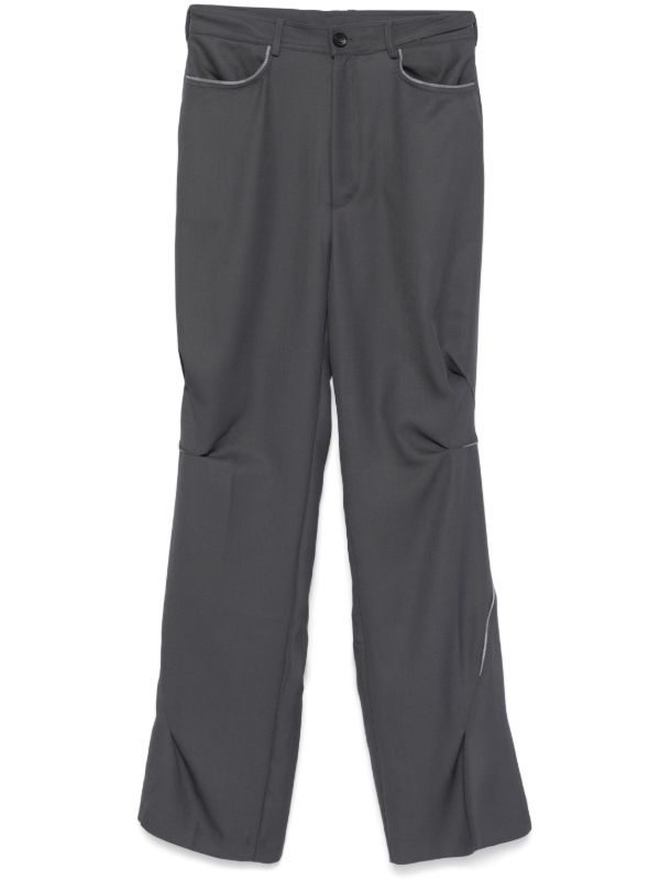 browns Kiko Kostadinov Gathered Straight Trousers | Browns Regular-Fit & Straight Leg Pants
