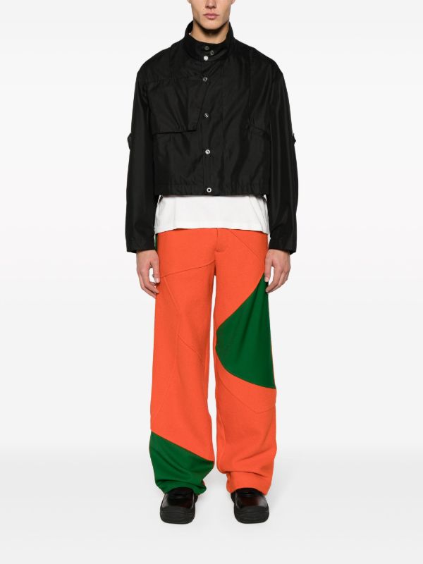 Browns Kiko Kostadinov Orange Aspasia Panelled Trousers | Browns Regular-Fit & Straight Leg Pants