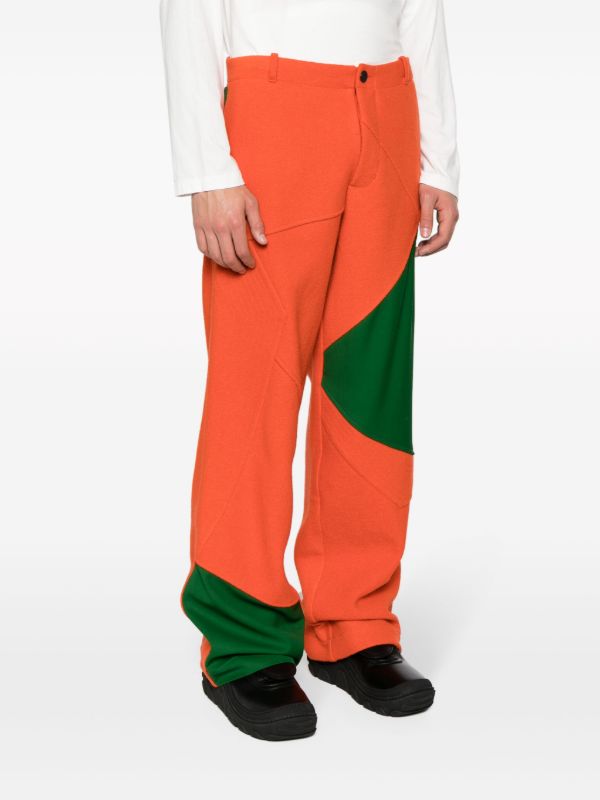Browns Kiko Kostadinov Orange Aspasia Panelled Trousers | Browns Regular-Fit & Straight Leg Pants