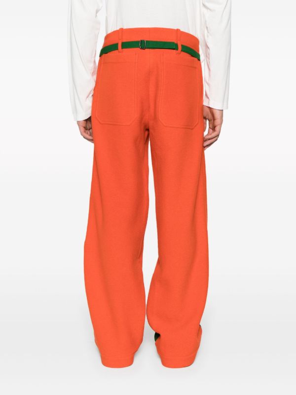 Browns Kiko Kostadinov Orange Aspasia Panelled Trousers | Browns Regular-Fit & Straight Leg Pants