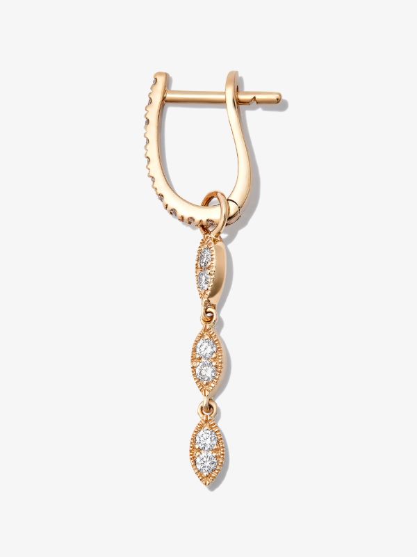 Browns Kimaï 18K Yellow Gold Cleo Diamond Drop Huggie Earring | Browns Fine Earrings