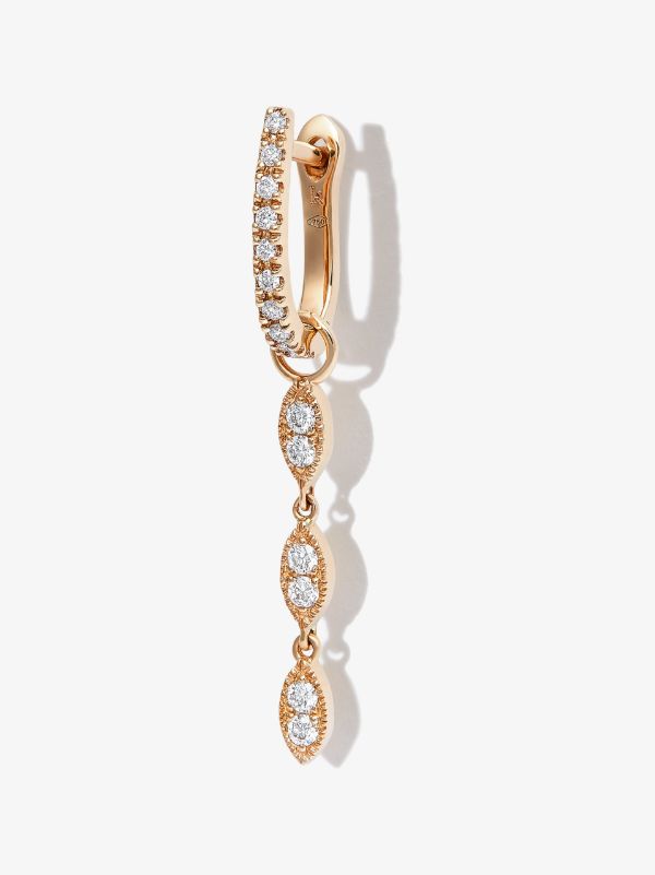 browns Kimaï 18K yellow gold Cleo diamond drop huggie earring | Browns Fine Earrings