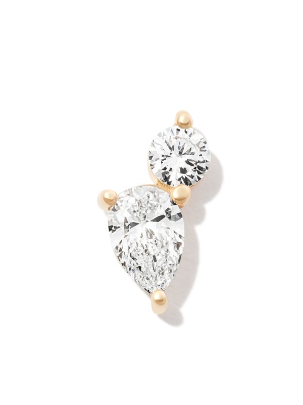 browns Kimaï 18K yellow gold Duo diamond stud earring | Browns Fine Earrings
