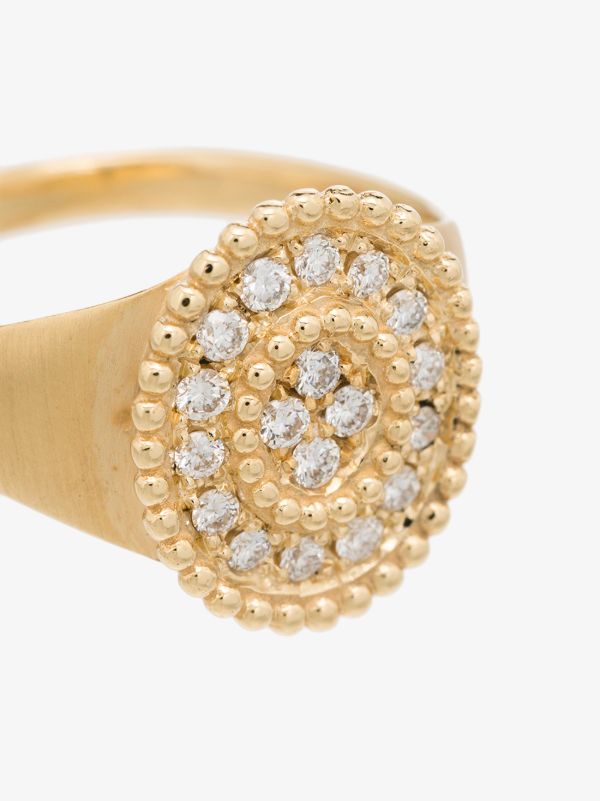 Browns Kimaï 18K Yellow Gold Prime Diamond Signet Ring | Browns Fine Rings