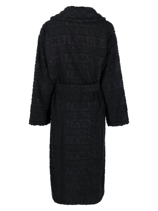 Browns Kvadrat X Raf Simons Black Logo Jacquard Robe | Browns Dressing Gowns & Robes