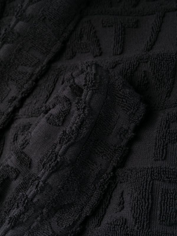 Browns Kvadrat X Raf Simons Black Logo Jacquard Robe | Browns Dressing Gowns & Robes