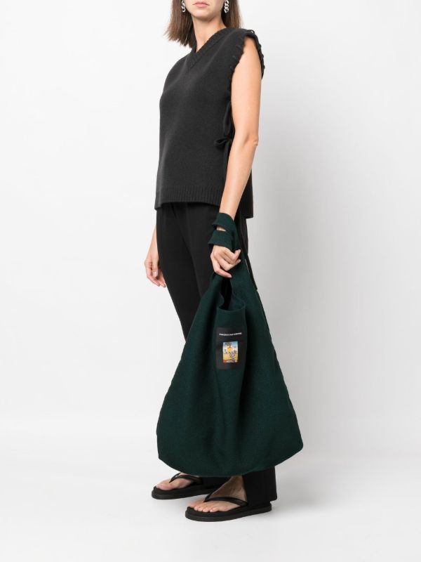 Browns Kvadrat X Raf Simons Green Vidar Large Tote Bag | Browns Tote Bags