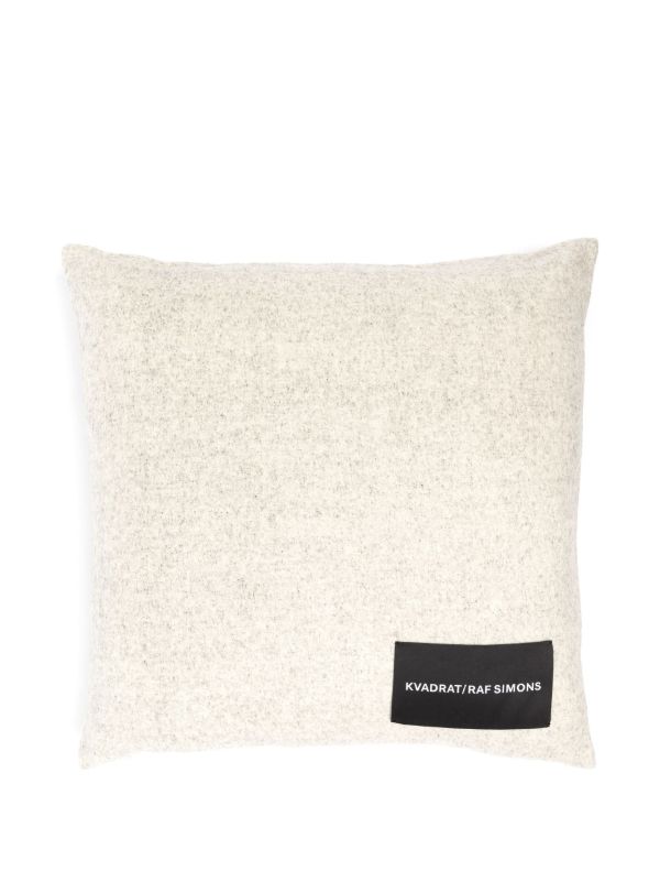 Browns Kvadrat X Raf Simons Neutral Double Face Wool Cushion | Browns Cushions