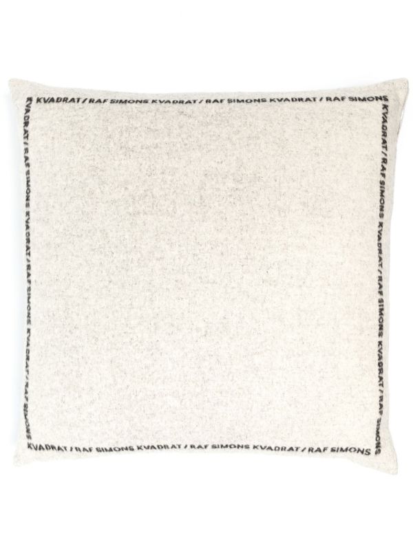 browns Kvadrat X Raf Simons Neutral Double Face Wool Cushion | Browns Cushions