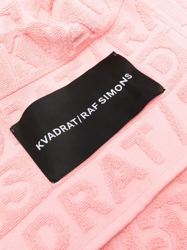 Browns Kvadrat X Raf Simons Pink Logo Jacquard Towel | Browns Towels
