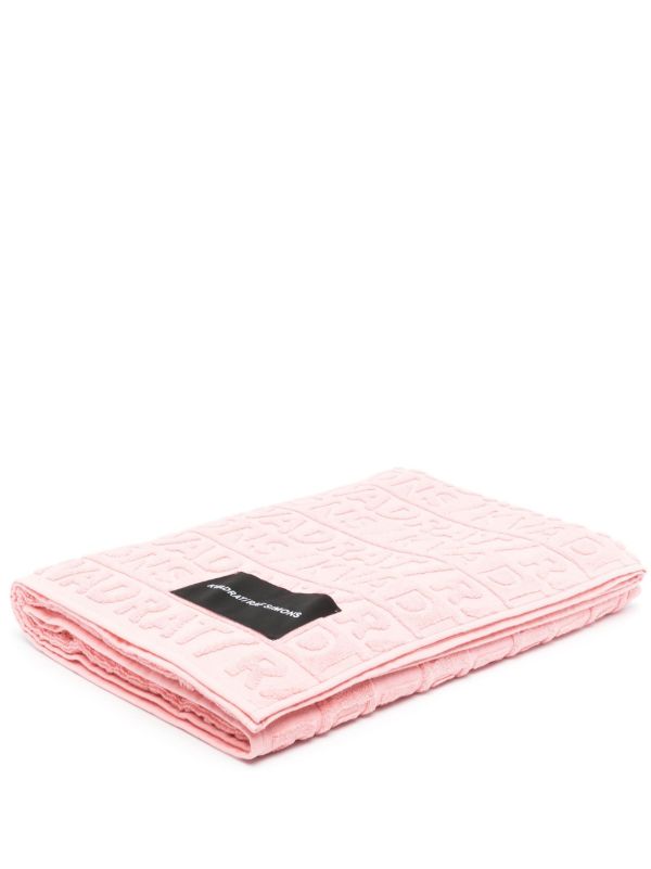 browns Kvadrat X Raf Simons pink logo jacquard towel | Browns Towels