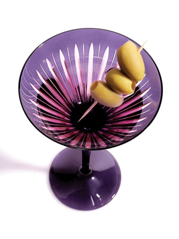 Browns L'Objet Purple Prism Martini Glass Set | Browns Glassware