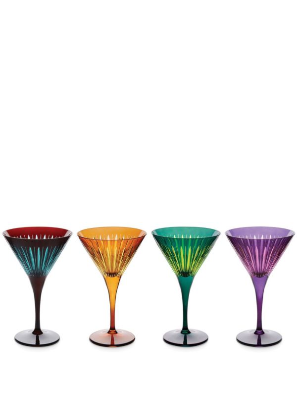 browns L'Objet purple Prism martini glass set | Browns Glassware