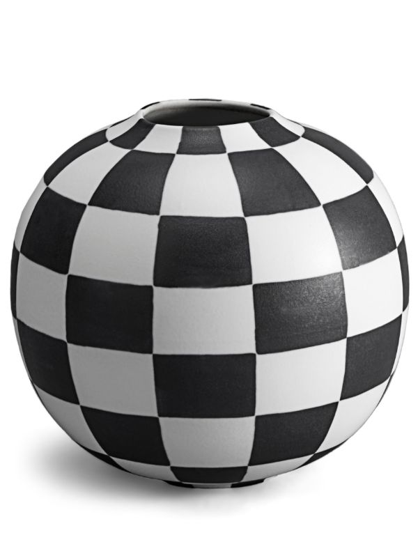 browns L'Objet White Damier porcelain vase | Browns Vases
