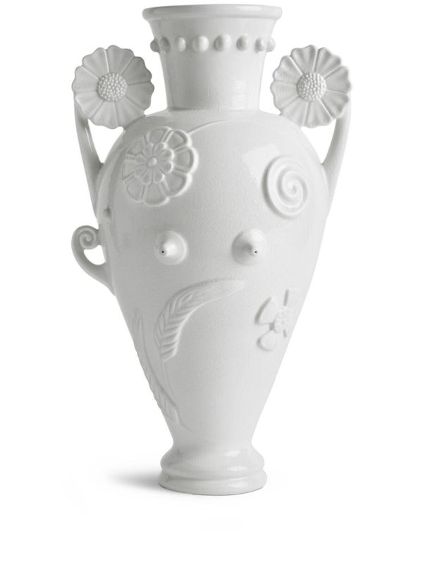 browns L'Objet White Pantheon Persephone Porcelain Vase | Browns Vases