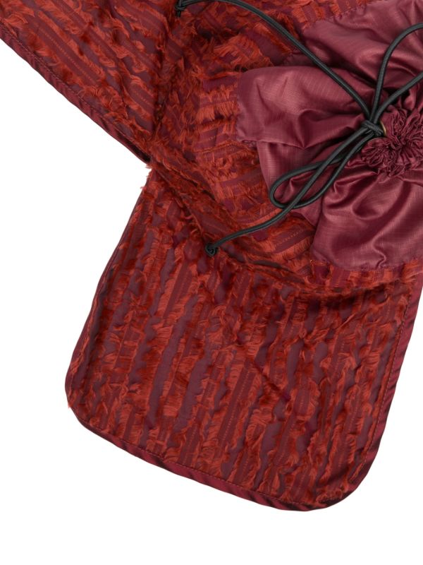 Browns Labrum London Red Fringed Drawstring Bucket Hat | Browns Hats