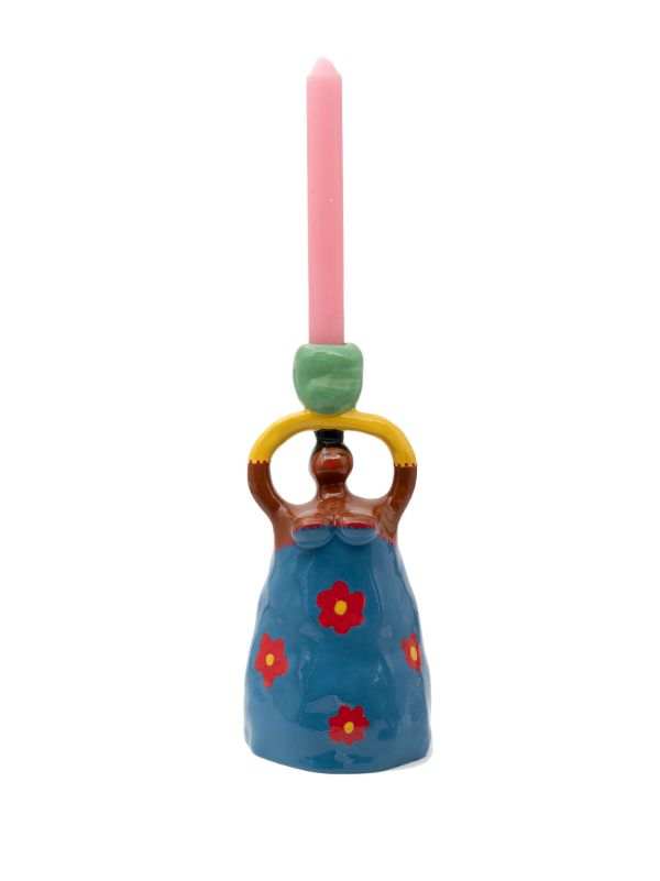 Browns LAETITIA ROUGET Blue Nina Earthenware Candle Holder | Browns Candle Holders