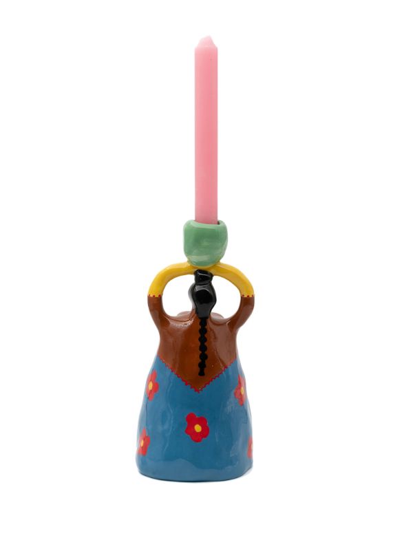 Browns LAETITIA ROUGET Blue Nina Earthenware Candle Holder | Browns Candle Holders