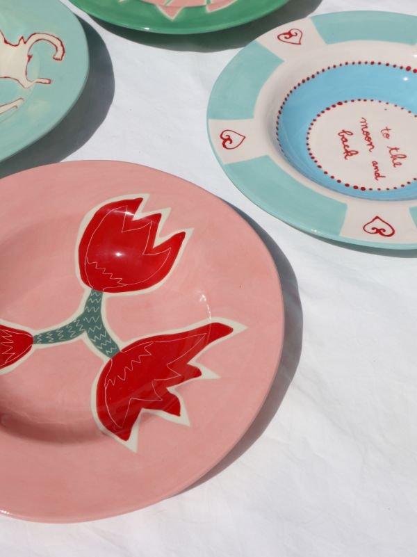 Browns LAETITIA ROUGET Multicolour To The Moon And Back Dinner Plate Set | Browns Plates & Bowls
