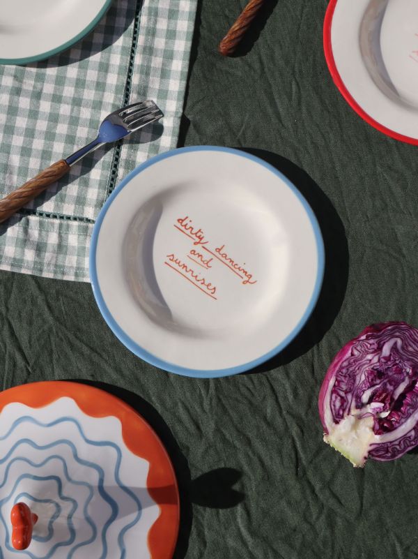 Browns LAETITIA ROUGET X Browns Printed Plated (Set Of Four) | Browns Plates & Bowls