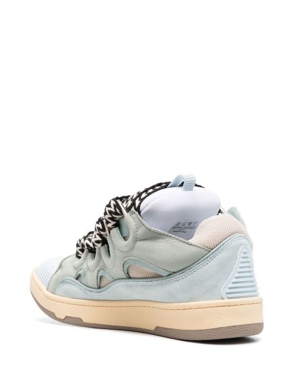 Browns Lanvin Blue Curb Leather Sneakers | Browns Low-Tops