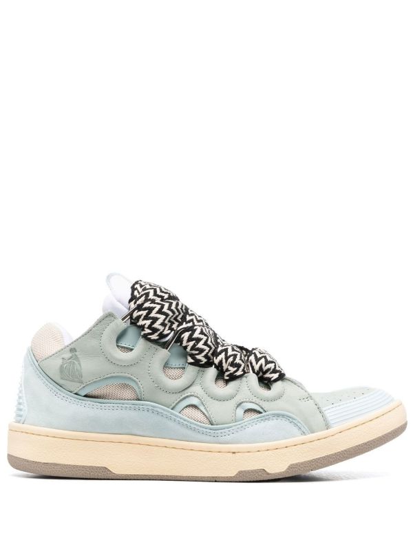 browns Lanvin Blue Curb leather sneakers | Browns Low-Tops